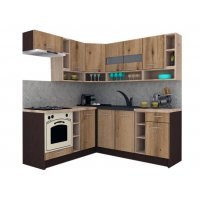 Bucatarie de Colt COSSY NEW 180-200 ST. Wenge / Decor K365